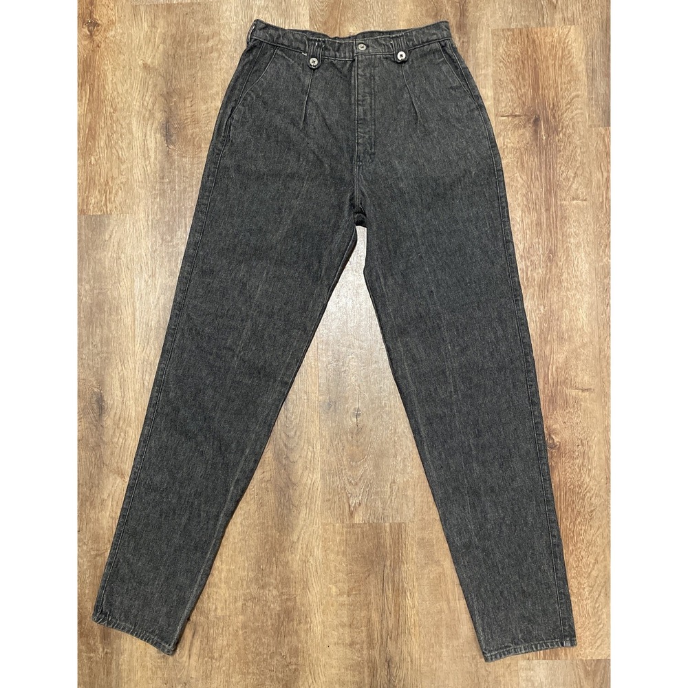 Vtg Panhandle Slim Black Denim Jeans 17/18 36 Inseam Pockets High Rise Mom NOS